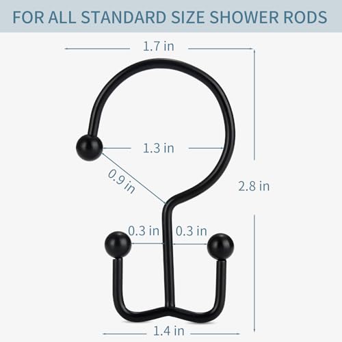 Goowin Shower Curtain Hooks 12 view 5