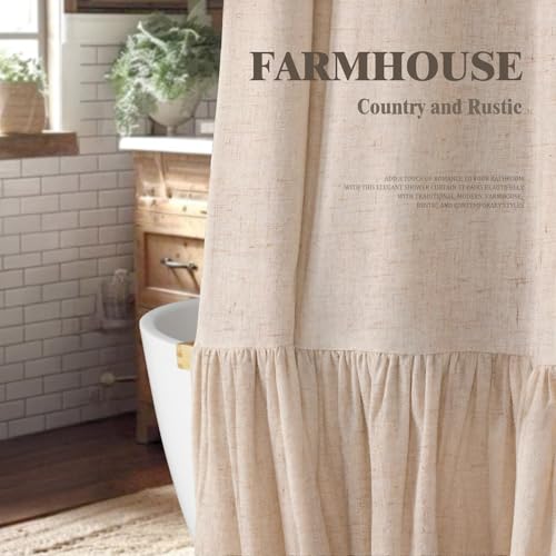 XOGUIBO Farmhouse Shower Curtain with view 3