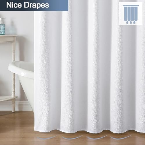 OWENIE White Shower Curtain for view 5