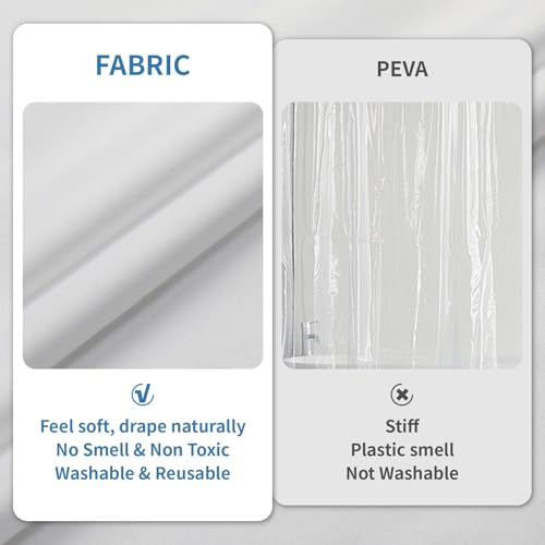 THAIGEE Water-Repellent Fabric Shower Curtain view 4