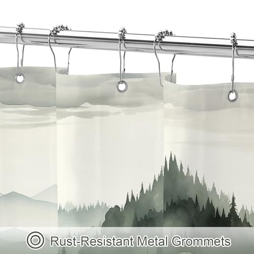 Dark Green Pine Forest Shower view 5
