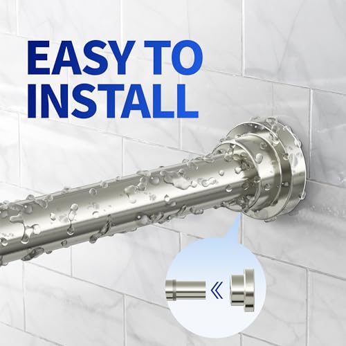 Mcrbeay Shower Curtain Rod 1" view 4