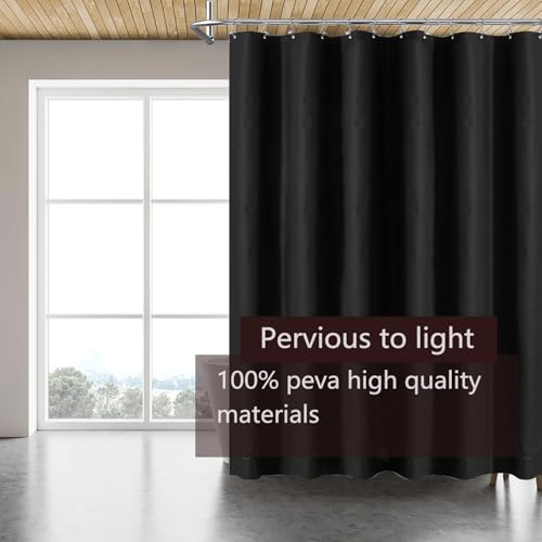 TIKABC Black Shower Curtain Liner view 2