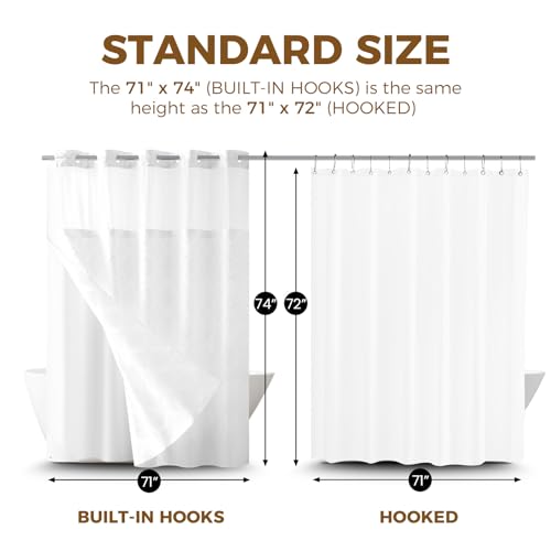 downluxe No Hook Shower Curtain view 2