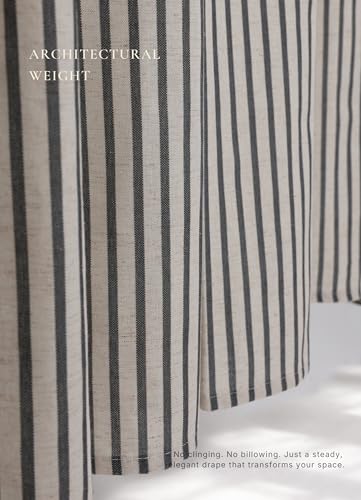 CasaTena Farmhouse Striped Shower Curtain view 5