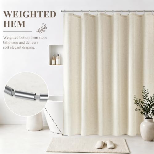 Jowels Natural Linen Fabric Shower view 5