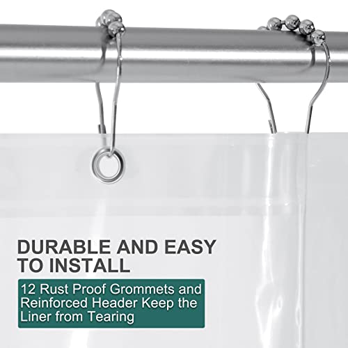 AmazerBath Plastic Shower Curtain Clear view 5