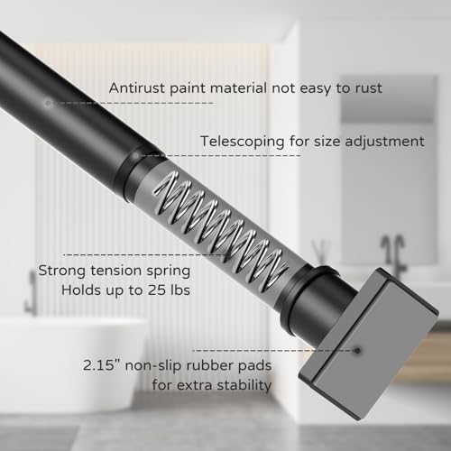 UIOSANRT Shower Curtain Rod Adjustable view 3