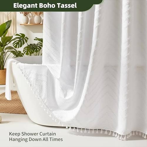 Siiluminisoy White Shower Curtain Fabric view 4