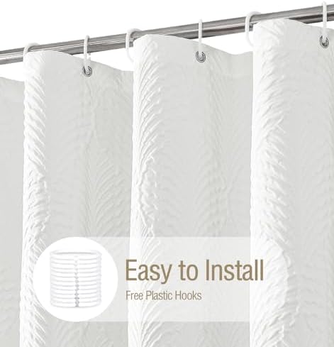 Gibelle White Shower Curtain for view 2