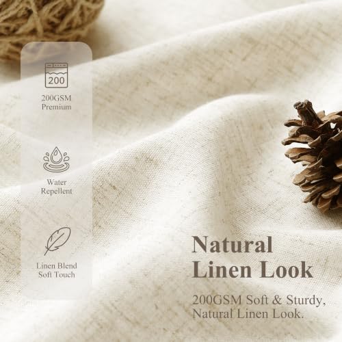 Jowels Natural Linen Fabric Shower view 2