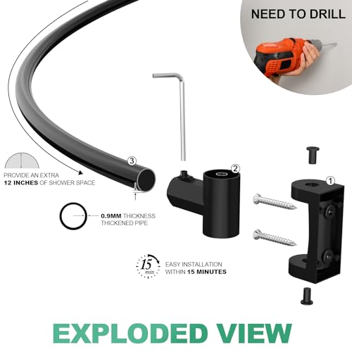 Curved Shower Curtain Rod For view 5