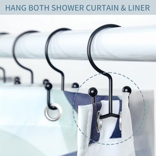 Goowin Shower Curtain Hooks 12 view 3