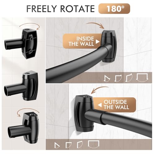 Bonpally Curved Shower Curtain Rod view 4