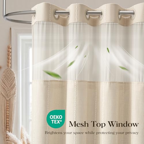 BTTN Ringless Boho Shower Curtain view 4