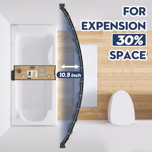 Black Curved Shower Curtain Rod view 2