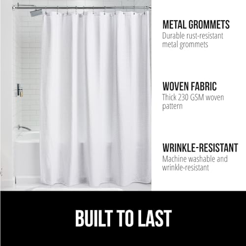 GORILLA GRIP Waffle Shower Curtain hanging view