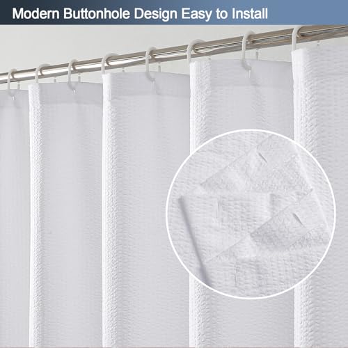 OWENIE White Shower Curtain for view 3