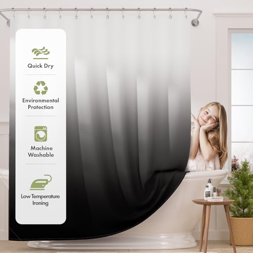 AmazerBath Shower Curtain Cloth Ombre view 3