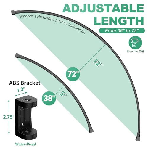 Curved Shower Curtain Rod For view 3