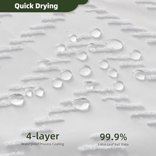 Siiluminisoy White Shower Curtain Fabric view 3