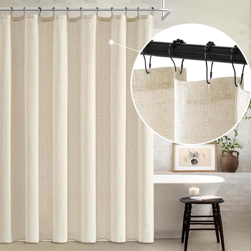 MIULEE Extra Long Linen Shower view 2