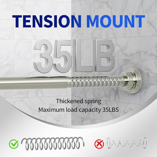 Mcrbeay Shower Curtain Rod 1" view 3
