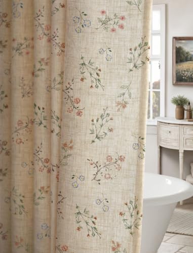 XOGUIBO Floral Farmhouse Vintage Linen