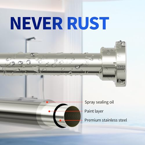 Mcrbeay Shower Curtain Rod 1" view 2
