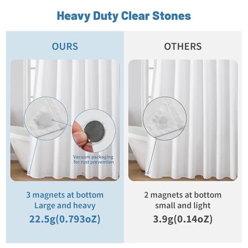 THAIGEE Water-Repellent Fabric Shower Curtain view 5