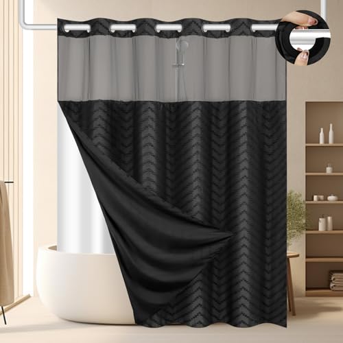 FADOTY No Hook Shower Curtain
