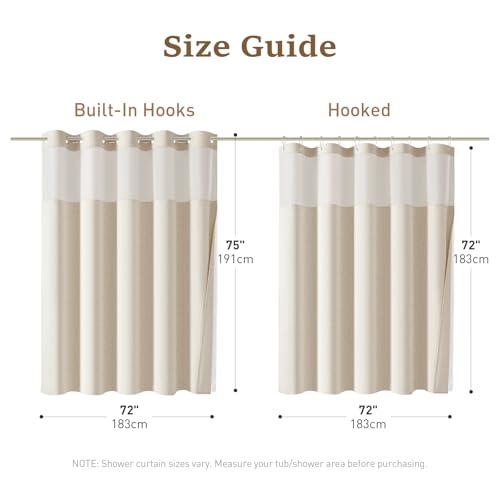 BTTN Ringless Shower Curtain Set view 2