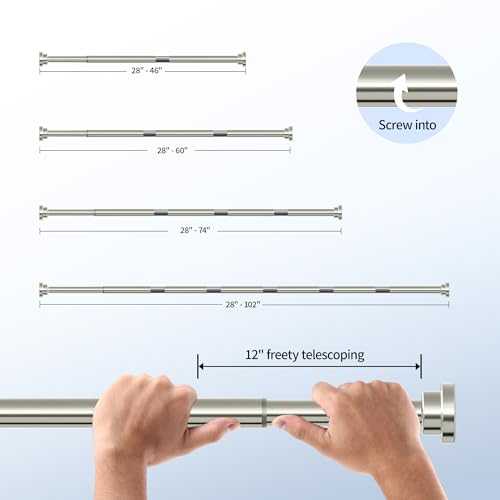 Mcrbeay Shower Curtain Rod 1" view 5