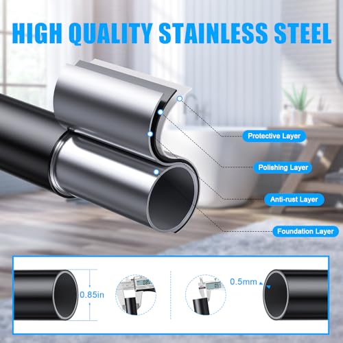 TEECK Shower Curtain Rod 32-80 view 4