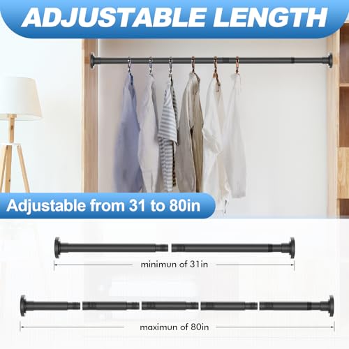 CorkLatta Black Shower Curtain Rod view 4