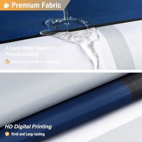 BTTN Navy Blue Fabric Shower view 4