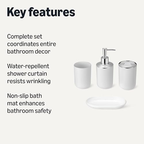 Amazon Basics Complete Bathroom Set view 2