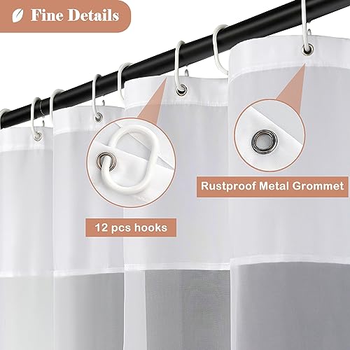 UFRIDAY Fabric White Shower Curtain view 3