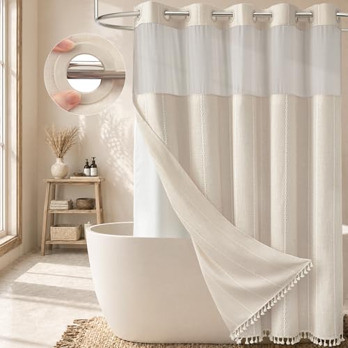 BTTN Ringless Boho Shower Curtain