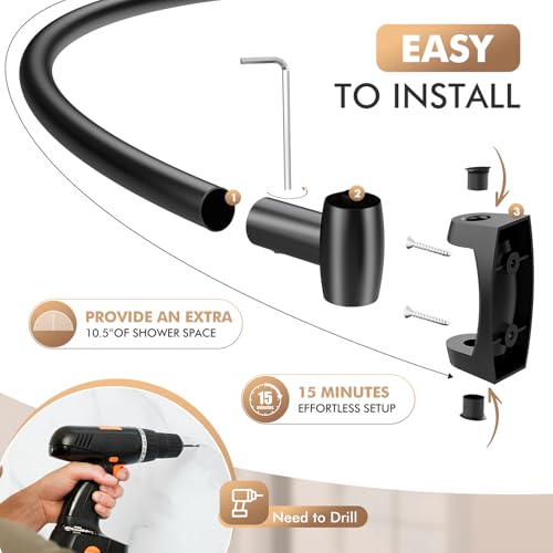 Bonpally Curved Shower Curtain Rod view 5