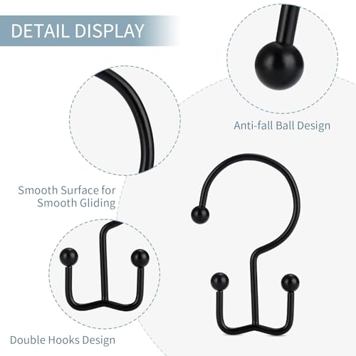 Goowin Shower Curtain Hooks 12 view 4