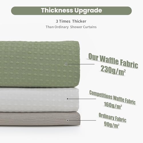 Inhousolu Sage Green Waffle Weave view 4