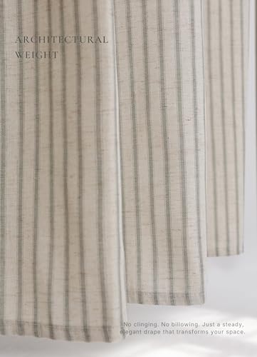 CasaTena Farmhouse Striped Shower Curtain view 5