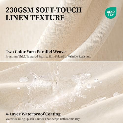 BTTN Long Linen Textured Waterproof view 3