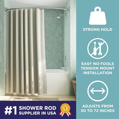 Zenna Home Curved Shower Curtain view 2