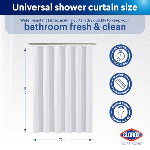 Clorox 2-in-1 Bathroom Shower Curtain view 2