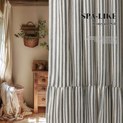 XOGUIBO Farmhouse Shower Curtain with view 3