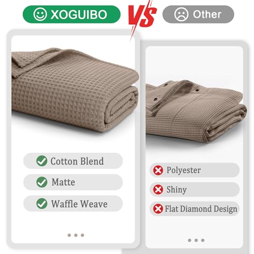 XOGUIBO Waffle Weave Shower Curtain view 5