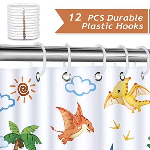 Bonhause Kids Dinosaur Shower Curtain view 3
