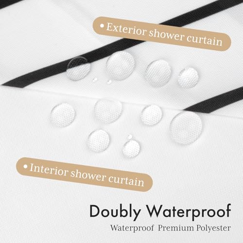 AmazerBath No Hook Shower Curtain view 5